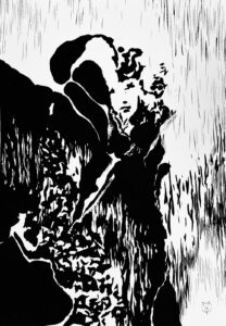 INVESTOR GIRL AND WET KITTEN, 04.2022